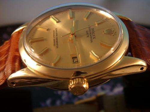 ROLEX OYSTER PERPETUAL DATE    GOLD  FULLHOUSE   ####  NO RESERVES  #####