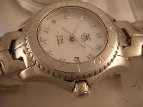 TAG HEUER LINK   LADIES  MOTHER OF PEARL  @@  DIAMONDS  @@  WATCH  @@NO RESERVES@@