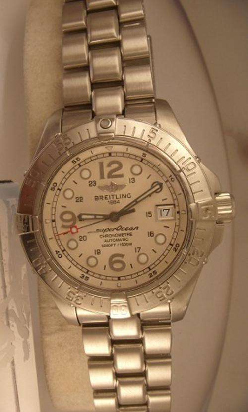 BREITLING SUPER OCEAN  AUTO CHRONOMETER 1500 M   NO RESERVES