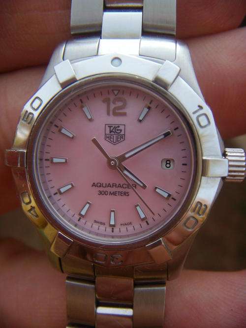 TAG HEUER  AQUARACER 300M MOTHER OF PEARL LADIES   NO RESERVES