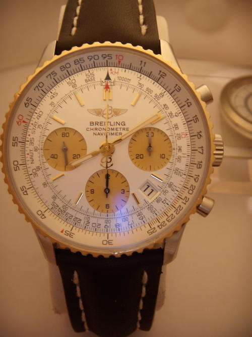 BREITLING NAVITIMER GOLD IMMAC @@ NO RESERVES@@ GENUINE AUCTION
