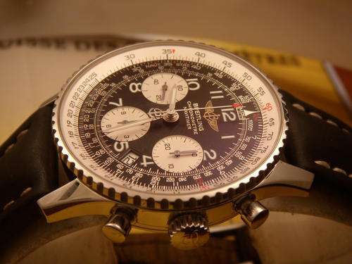 BREITLING NAVITIMER WITH WARRANTY   ** EXCELLENT**   BOX & PAPERS  @@ NO RESERVES@@