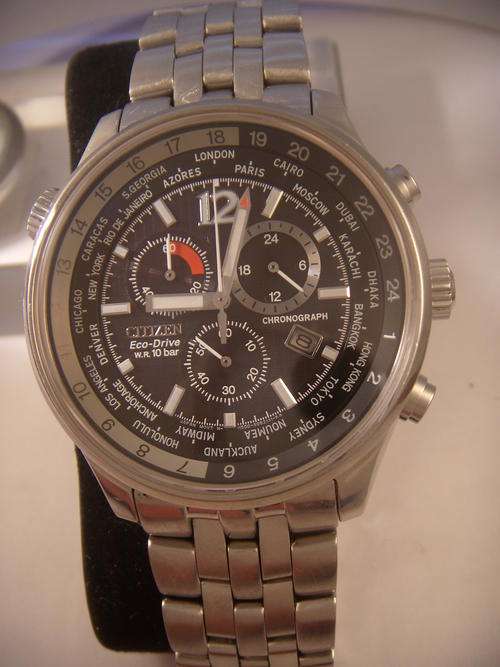 CITIZEN ECO DRIVE WORLD TIME      @@ NO RESERVES@@