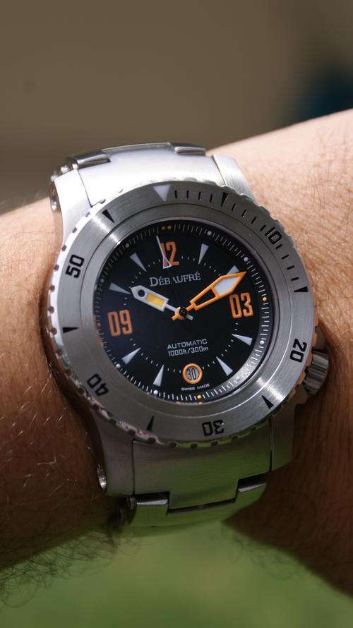 DEBAUFRE DEMO  SWISS AUTOMATIC 300M COMBAT WATCH   @@ NO RESERVES@@