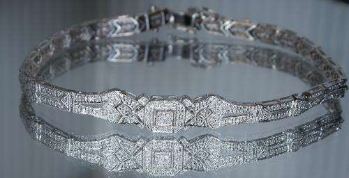 WHITE GOLD 204  DIAMOND   TENNIS BRACELET RRP R71 250 @@ NO RESERVES@@ GENUINE AUCTION