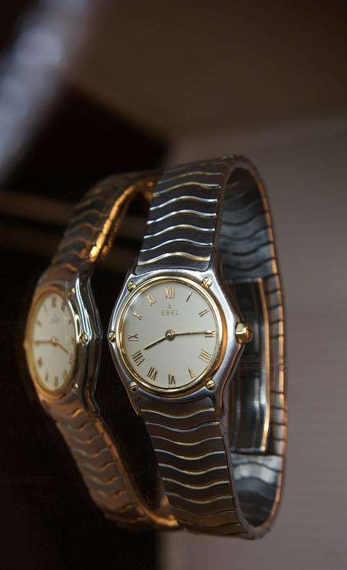 EBEL GOLD AND STAINLESS LADIES WATCH ROMAN NUMERALS  NO RESERVES