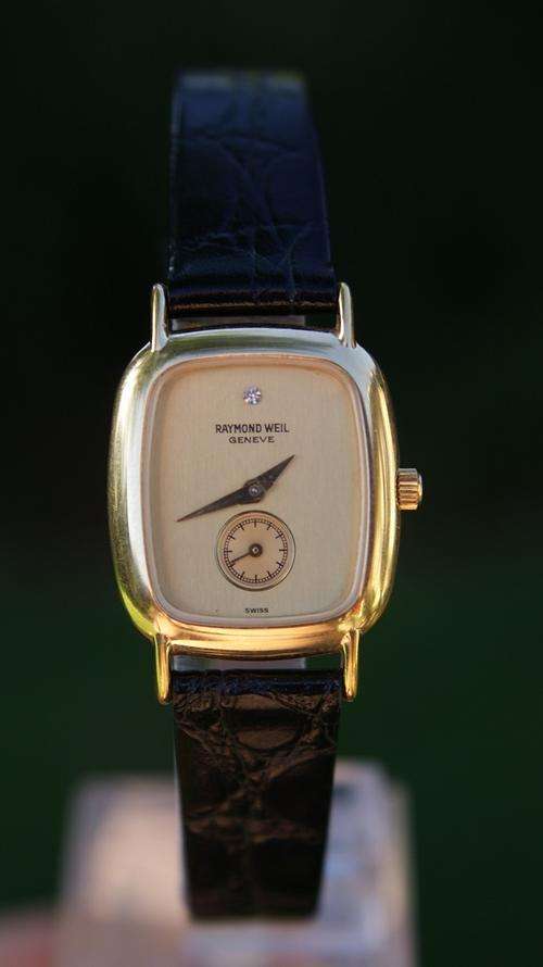 RAYMOND WEIL GOLD LADIES SUBDIAL TIMEPIECE     #  EXCELLENT #               NO RESERVES