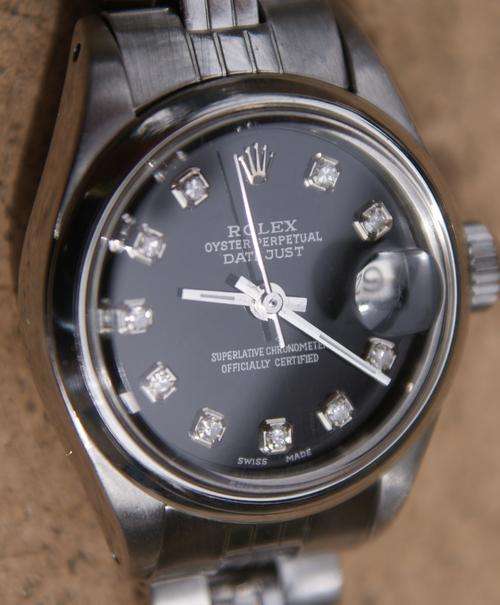 ROLEX LADIES OYSTER PERPETUAL DATEJUST  DIAMONDS      NO RESERVES