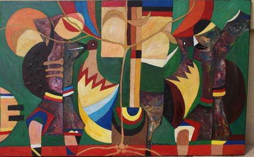 SPEELMAN   MAHLANGU LARGE   OIL   ON CANVAS   *******  no reserves  *****