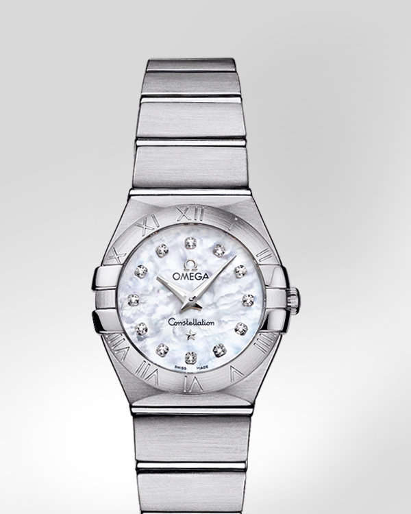 NEW LADIES  OMEGA CONSTELLATION  MOTHER OF PEARL DIAMONDS  NEW SPEC 1st bidder takes it home