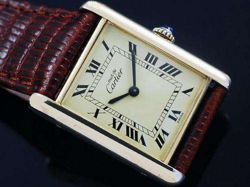 Cartier Tank 18K Gold Vermeil men's (unisex)  Watch   NO RESERVES
