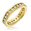ETERNITY RING YELLOW 18K GOLD    1 CT DIAMONDS   #NO  RESERVES#      LIQUIDATION