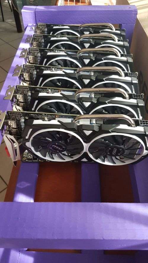 Ethereum/Zcash/Monero 6 Card Mining Rig