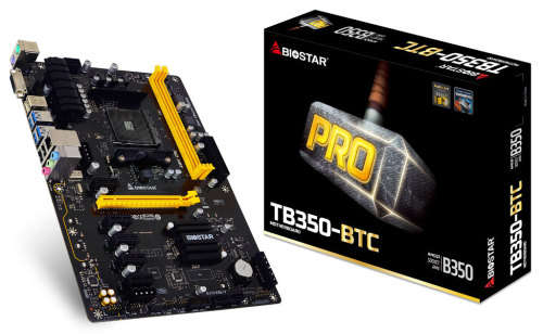 Biostar TB350-BTC AMD AM4 Altcoin mining Motherboard