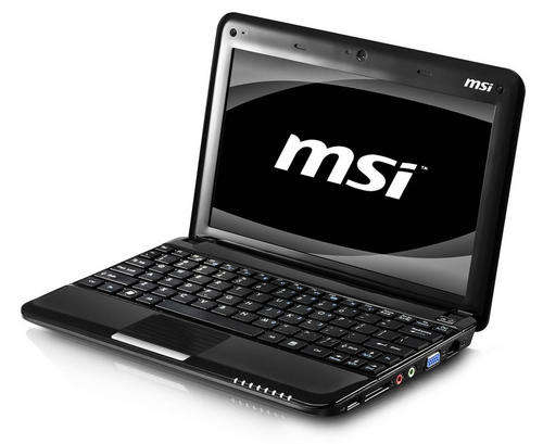 MSi 10" Netbook U135DX - Black (Atom N455, LED panel, 1gb DDR3, 250gb hhd)