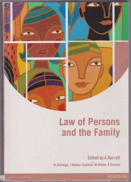 Law Of Persons And The Family - Edited By A Barratt - Pearson