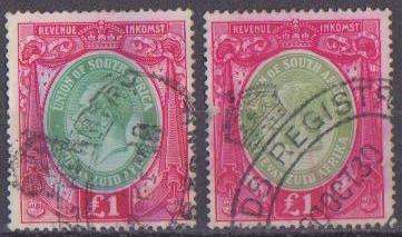 Union 1913 - 2x Different Shades Of 1 POUND Revenue