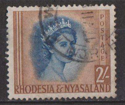 Rhodesia & Nyasaland 1954/56 - 2 Shillings With Variety