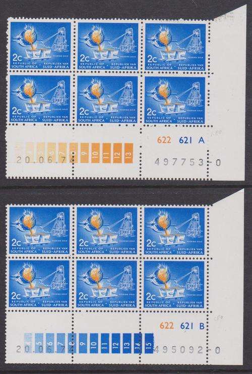 RSA 1972/74 - 2c x 2 Control Blocks Of 6
