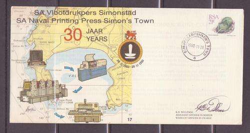 Signed - SA Navy No.17....SA Naval Printing Press Simons Town