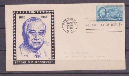USA-1946-Roosevelt Comm Cover-Washington FDC. 2009 CVR45.00.