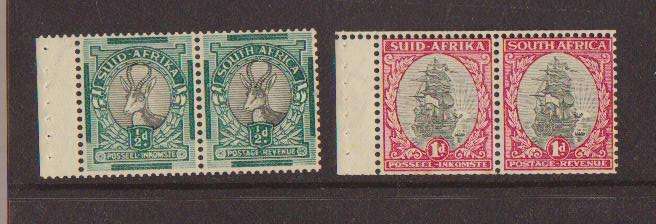 SA Union 1937/38 - Half d + 1d - Horizontal Pair