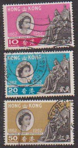 Hong Kong 1962 - Complete Set Of 3