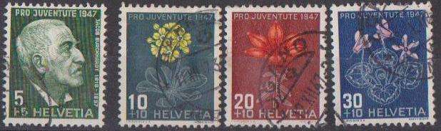 Switzerland 1947 - Pro Juventute Complete Set Of 4