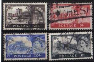 Great Britain-1955-Queen Elizabeth-Set Of 4. 2004CVR1560.00.