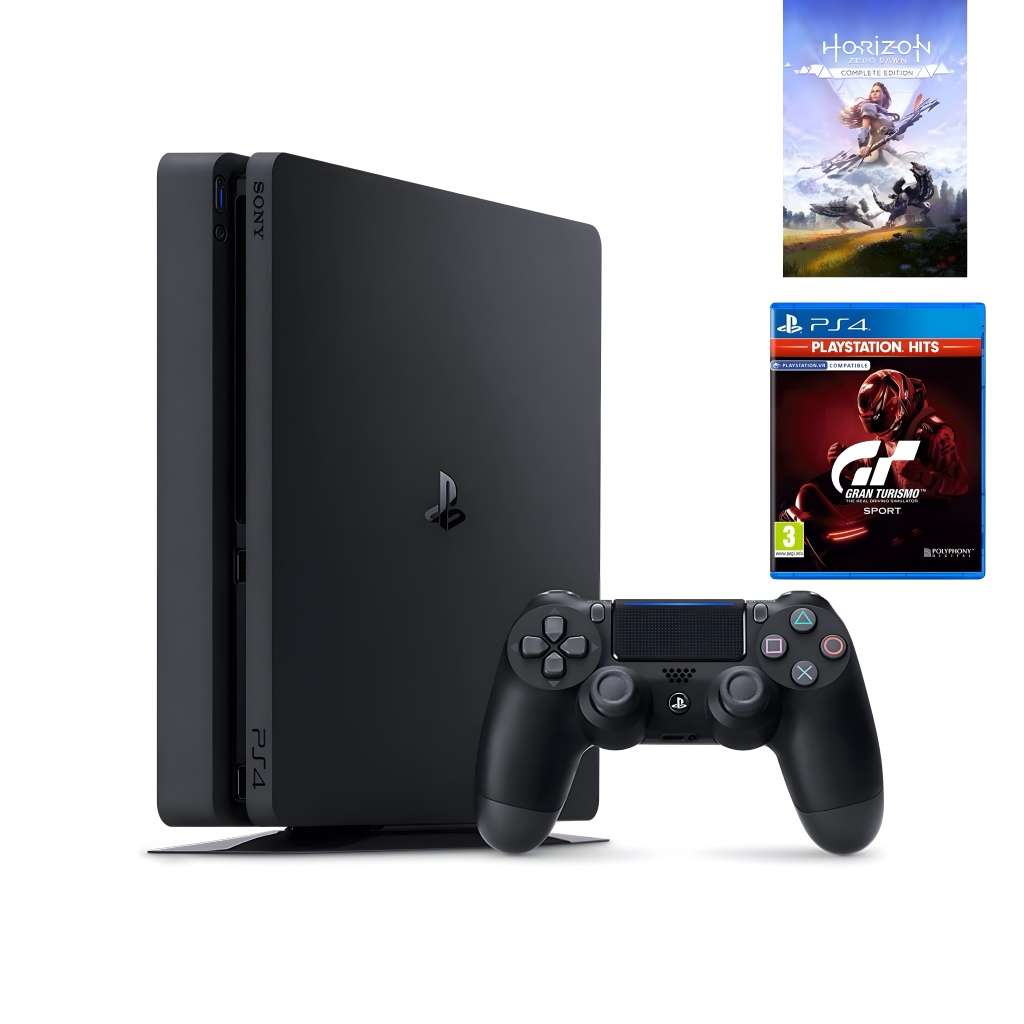 SONY PLAYSTATION 4 SLIM*500 GB | HDD.MODEL CUH-2116A*WIFI | 1 GENRAIC REMOTE CONTROL |2 GAMES