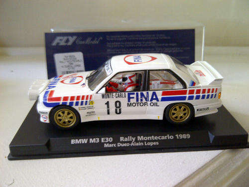 Scalextric FLY BMW M3 E30 RALLY MONTECARLO 1989 RARE BRAND NEW NO RESERVE 1/32 SLOT CAR