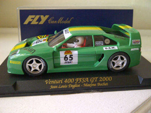 Scalextric FLY VENTURI 400 FFSA  GT 2000 LE MANS GREEN RARE 1/32 SLOT CAR