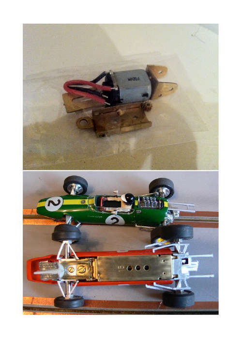 Scalextric MONOGRAM RARE ADJUSTABLE BRASS CHASSIS AND MOTOR BRAND NEW NO RESERVE FOR 1/32 SLOT CAR