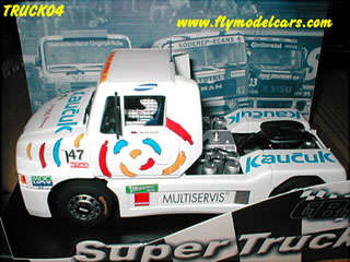 Scalextric FLY SISU SUPER TRUCK FIA ETRC 1995 WITH WORKING HEADLIGHTS Ref 4L RARE 1/32 SLOT CAR