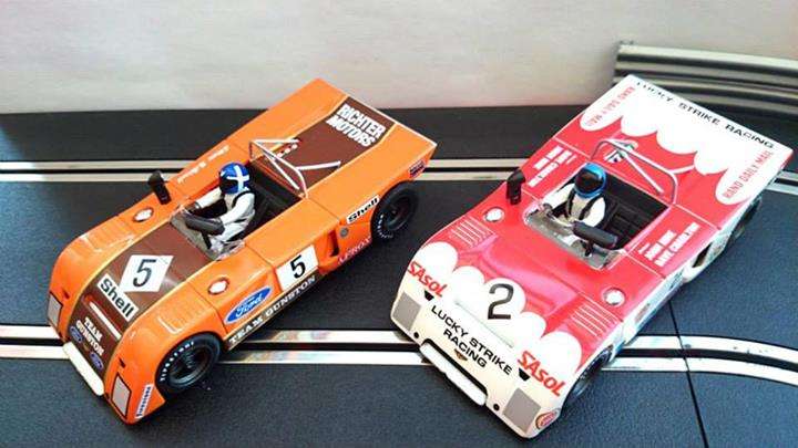 Scalextric SALE Fly CHEVRON B21 TEAM GUNSTON No.5 3h Lourenco Marques 1972 1/32 scale slot car