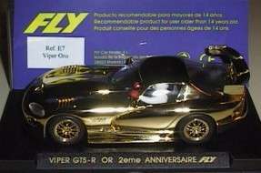 Scalextric FLY Fly E7 Dodge Viper 2nd Anniversary Gold Plated  BRAND NEW BARGAIN 1/32 SLOT CAR