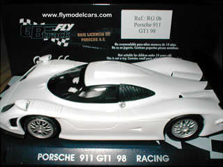 Scalextric FLY Porsche GT1 98LE MANS Race Version WHITE rare new old stock 1/32 SLOT CAR
