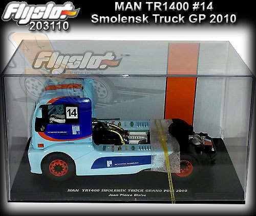 Scalextric Flyslot MAN TR1400 Truck GULF Smolensk Russia GP 2010 #14 SUPER RACING TRUCK 1/32 SLOT