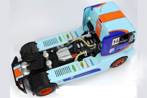 Scalextric Flyslot MAN TR1400 Truck GULF Smolensk Russia GP 2010 #14 SUPER RACING TRUCK 1/32 SLOT