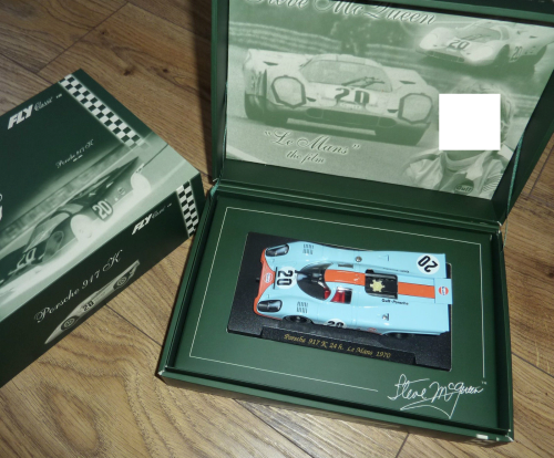 Scalextric Fly Porsche 917K Gulf STEVE MCQUEEN No.20 Le Mans 1970 new 1/32 scale slot car