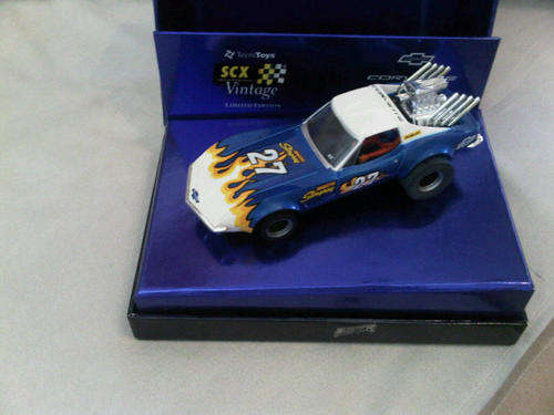 SCALEXTRIC SCX CHEVROLET CORVETTE DRAGSTER VERY RARE NEW MINT BOXEDLTD ED 1/32 SLOT CAR