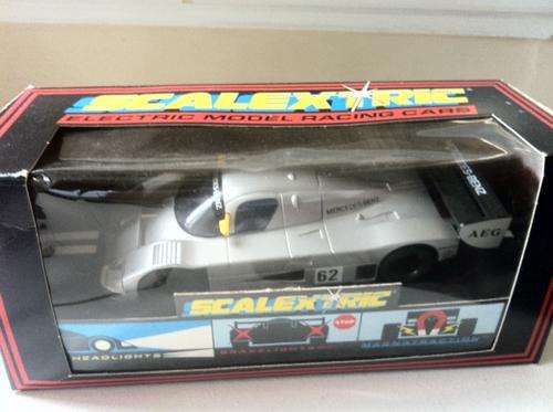 SCALEXTRIC SAUBER MERCEDES AEG LE MANS SILVER LIGHTS ORIGINAL BOXED UNRUN NEW NO RESERVE SLOT CAR