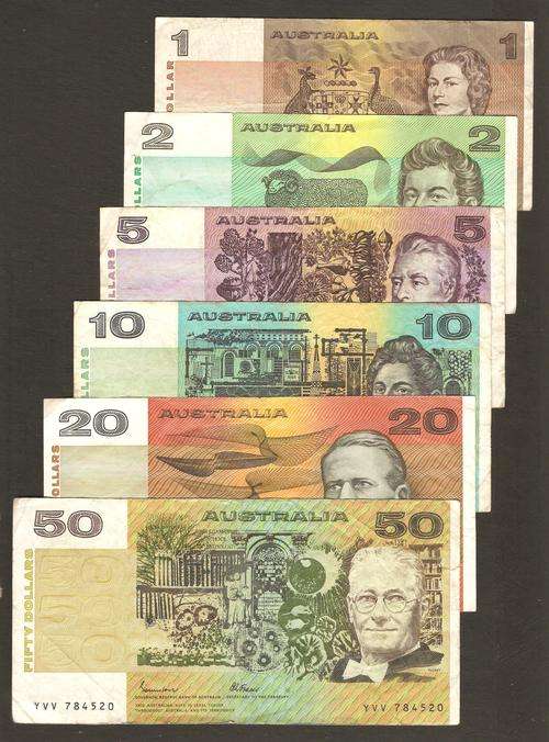 Australia - Set of notes from the 1980's - see details below