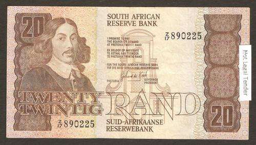 SA R20 G de Kock (3rd issue) 1984 *replacement* in VF condition