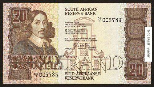 SA R20 (G de Kock 3rd issue) 1984, EF/EF+ condition - more than one available