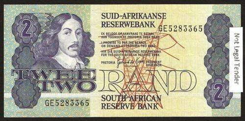 SA 2 Rand (G de Kock 3rd issue) 1989, in aUNC condition