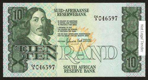 SA 10 Rand (G de Kock 1st issue)1981, in aUNC condition