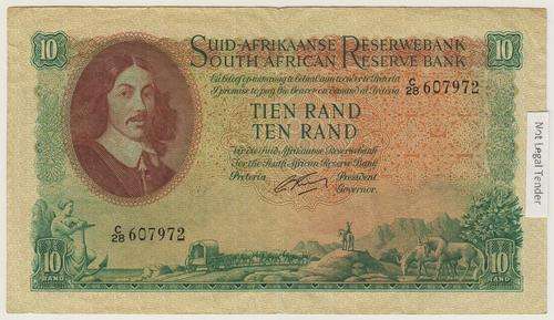 SA 10 Rand (G Rissik 1st issue)1962, A/E in VF condition