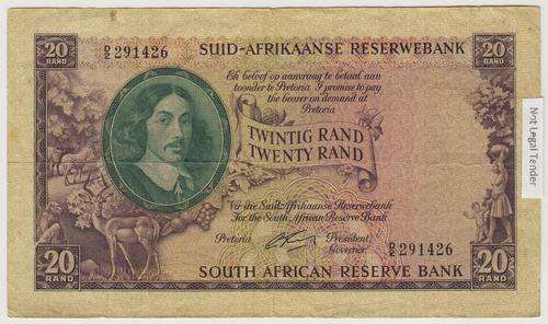 SA 20 Rand (G Rissik 1st issue)1962, A/E in F condition