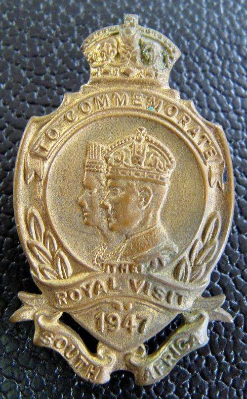 1947 Royal Visit to South Africa commemorative pin